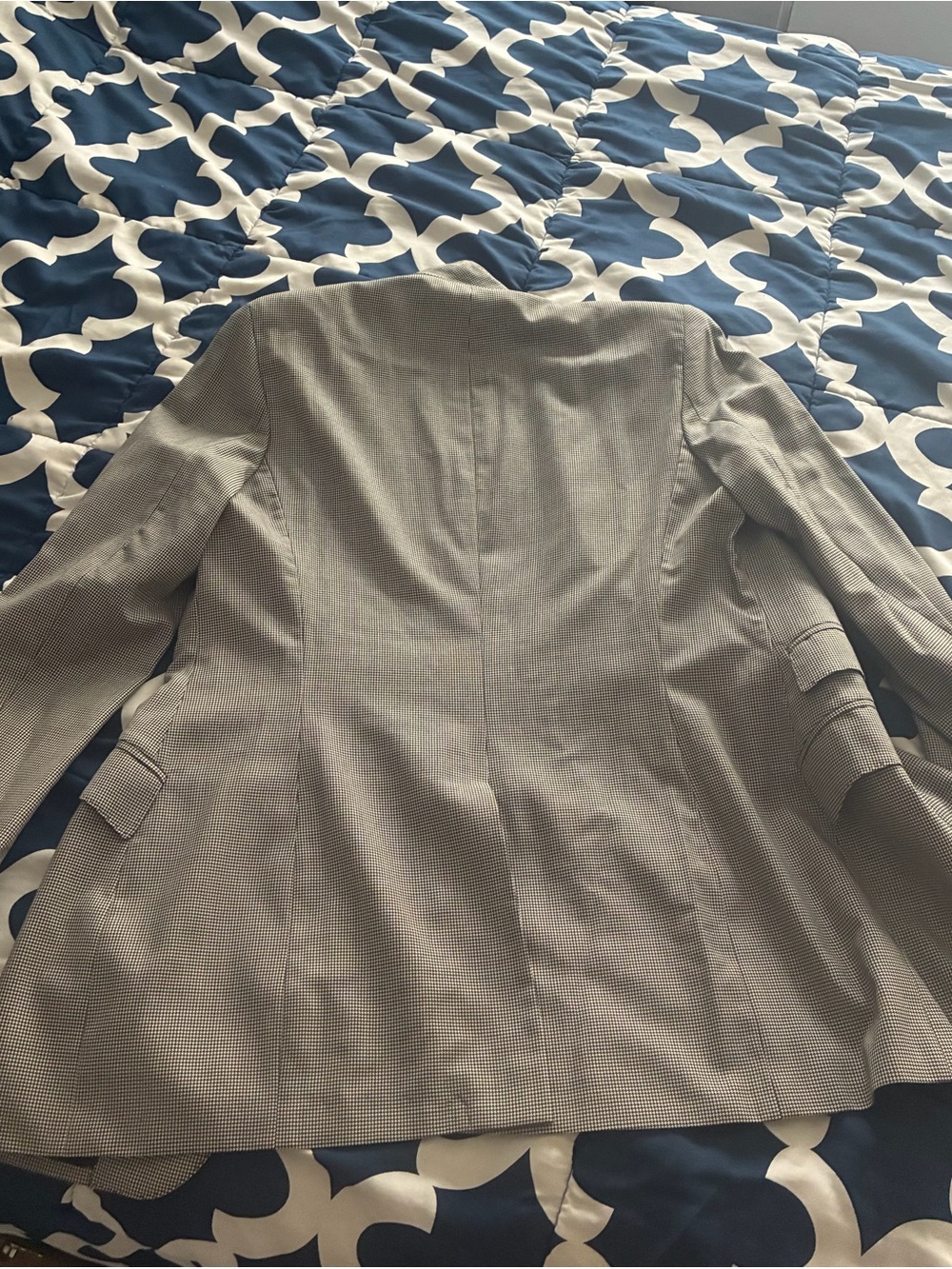 Ralph Lauren Light Gray Textured Stand-Collar Blazer - Picture 5 of 5